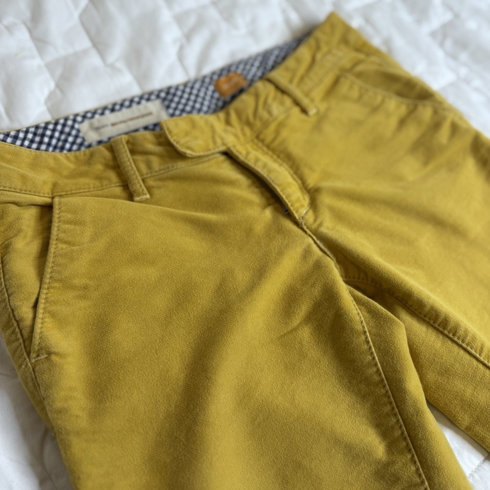 Anthropology Women's Pilcro Gold Cotton Pants With Pocket Size 26